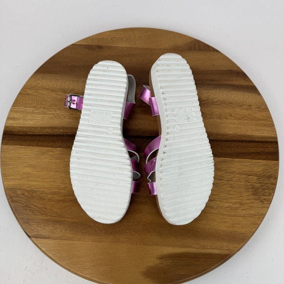 Big Kids Girls Nina Lacey Metallic Pink Strappy Platform Sandals Size 5 Y GUC - Picture 9 of 10